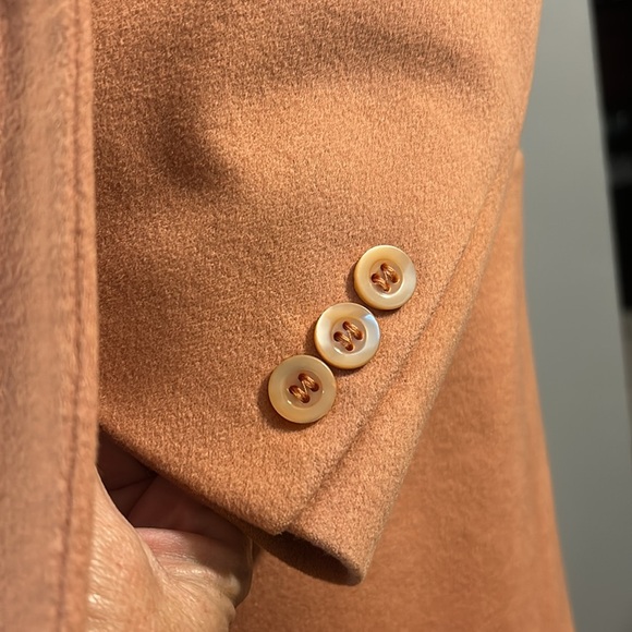 Women's cashmere coral pink Henri Bendel vintage blazer size 10 made in Italy - Picture 6 of 16